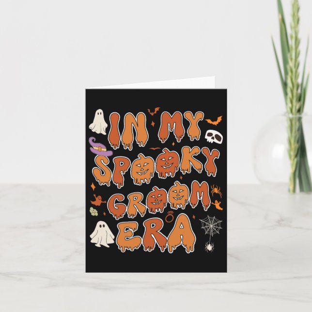 I min talesman Groom Era Halloween Bröllop Bychelo Kort (Framsida)