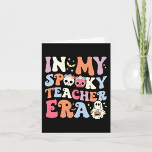 I min talokylärare Era Halloween Groovy Witchy T Kort