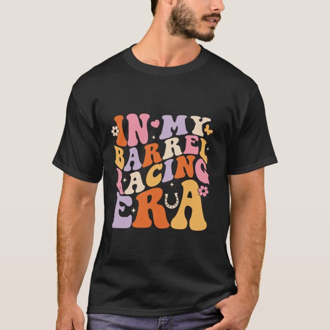 I min Tävla Era Groovy Retro Cowgirl Barre T Shirt (Framsida)
