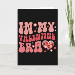I Min Valentins Era Söta Valentinsdag Tjejer Kid Kort