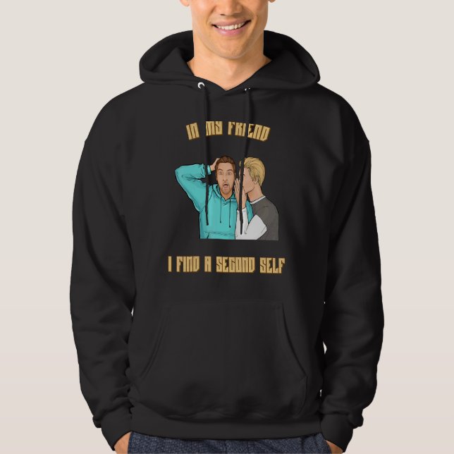 I min vän hittar jag en andra självvald Sarcastic  Hoodie (Framsida)