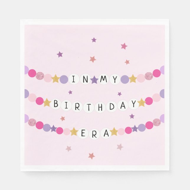I min Vänskap Bracelet Era-Födelsedagsfest Pappersservett (Framsidan)