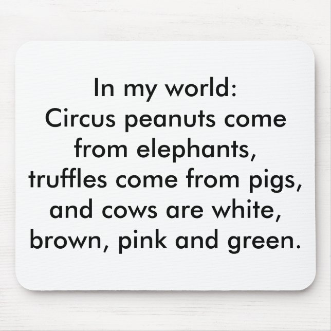 I min värld: Truffles kom från grisar Musmatta (Framsidan)