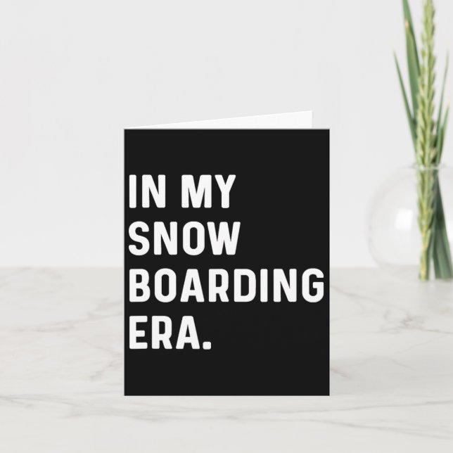 I min vintertid - Snowboarder - Snö Kort (Framsida)