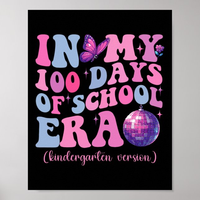 I mina 100 dagar av skolera era Kindergarten-lärar Poster (Framsidan)