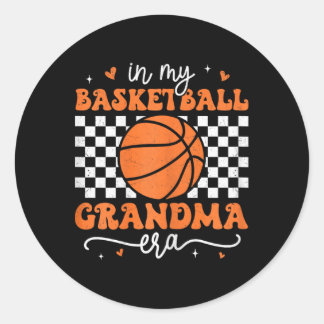 I Mina Bysketbyll Grandma Era Groovy Retro Bysketb Runt Klistermärke