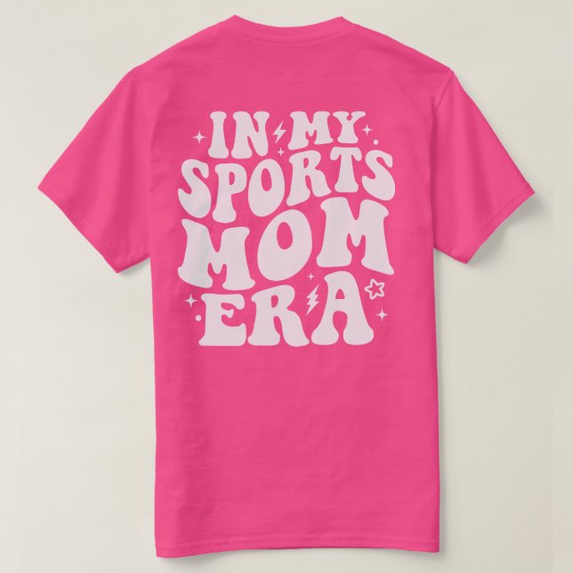 I mina sportar Mamma Era Retro Lycklig Ansikte T Shirt (Design baksida)