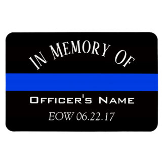 I MINNE AV FALLEN OFFICER THIN BLUE LINE MAGNET