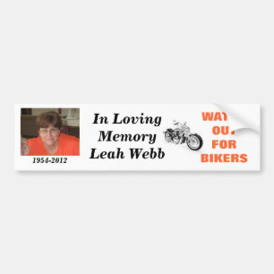 I minne av Leah Webb Bildekal
