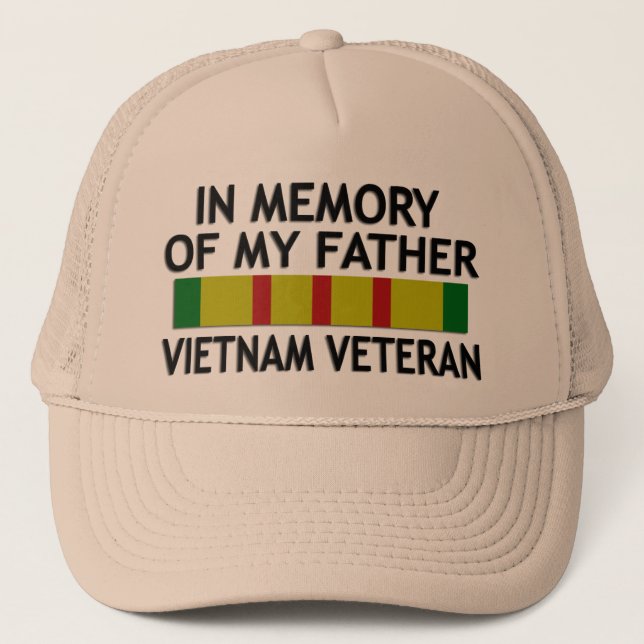 I minne av locket för Vietnam veterankakier Truckerkeps (Framsida)