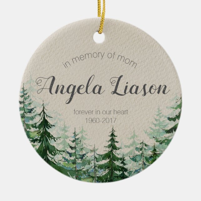 I minne av mammajulprydnaden julgransprydnad keramik (Framsidan)