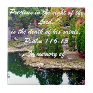 I minne av Psalm116:15 Kakelplatta