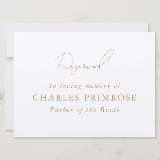 I minnesplatsskylt för Bröllop (Framsida)