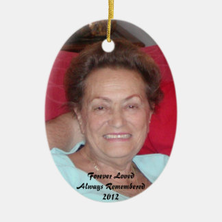 I minnesprydnaden - Oval Julgransprydnad Keramik