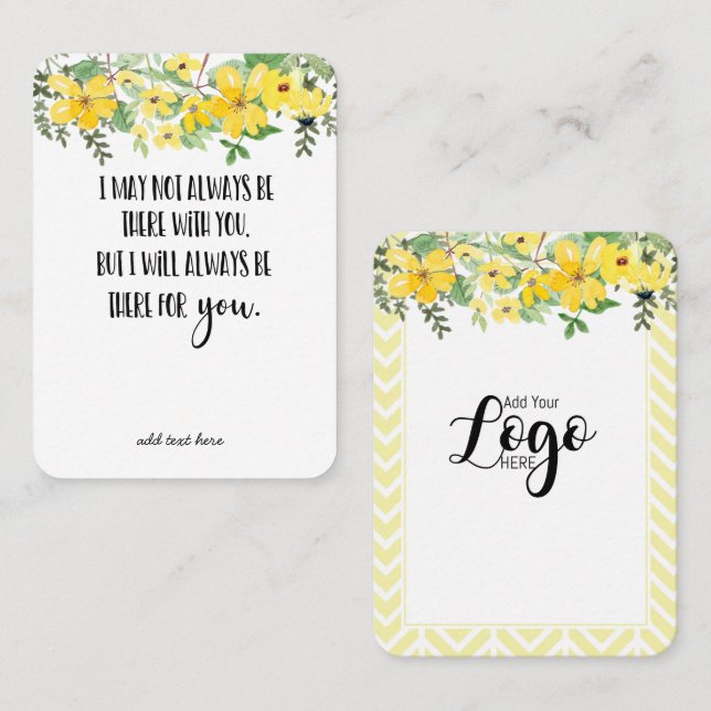 I minnessymbolen Memorial Angel keepsaké-gåva Visitkort (Fram/baksida)