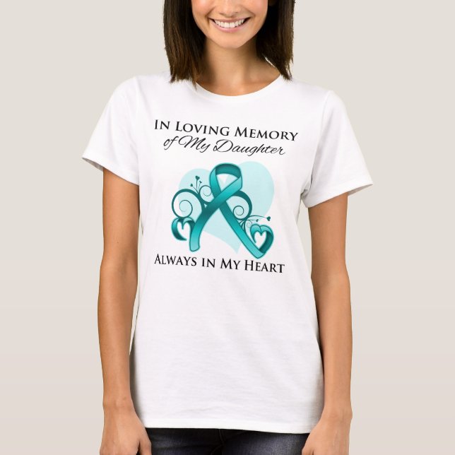 I minnet av min dotter - Ovarian cancer Tee Shirt (Framsida)