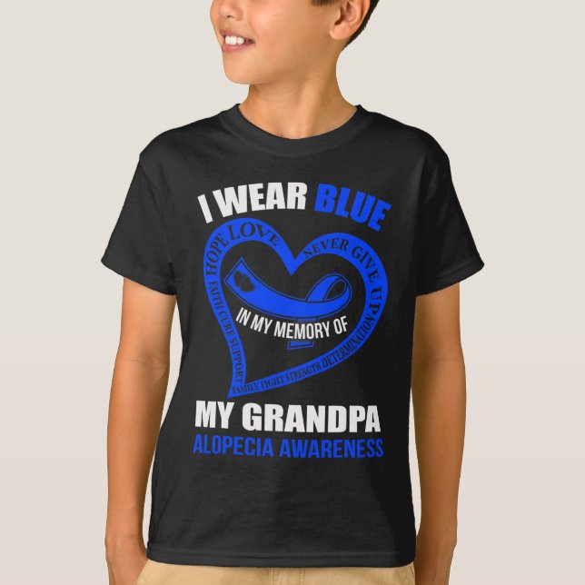 I minnet av min farfar ALOPECIA AWARENESS T Shirt (Framsida)