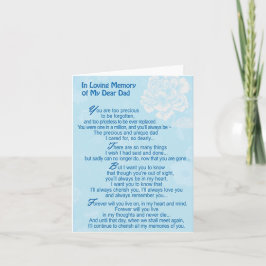 I minnet av mitt hjärtliga Pappa-sympatikort Kort