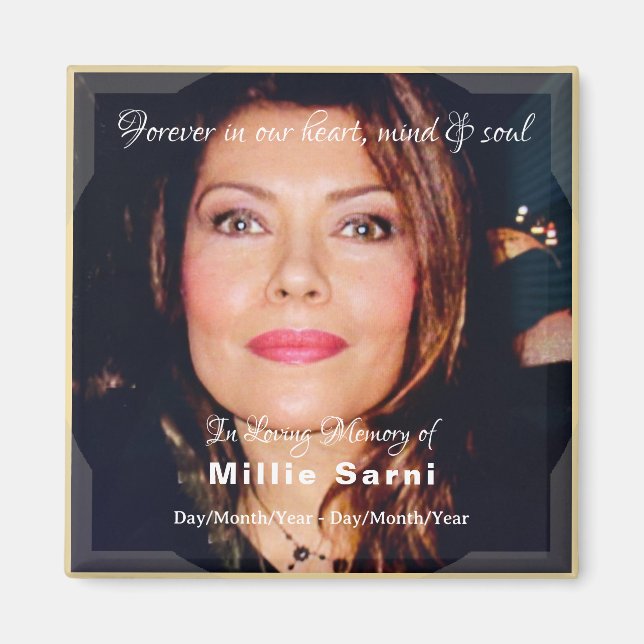 I minnet på ljus och ljusmagnet med text - HAMbyWG Magnet (Framsidan)