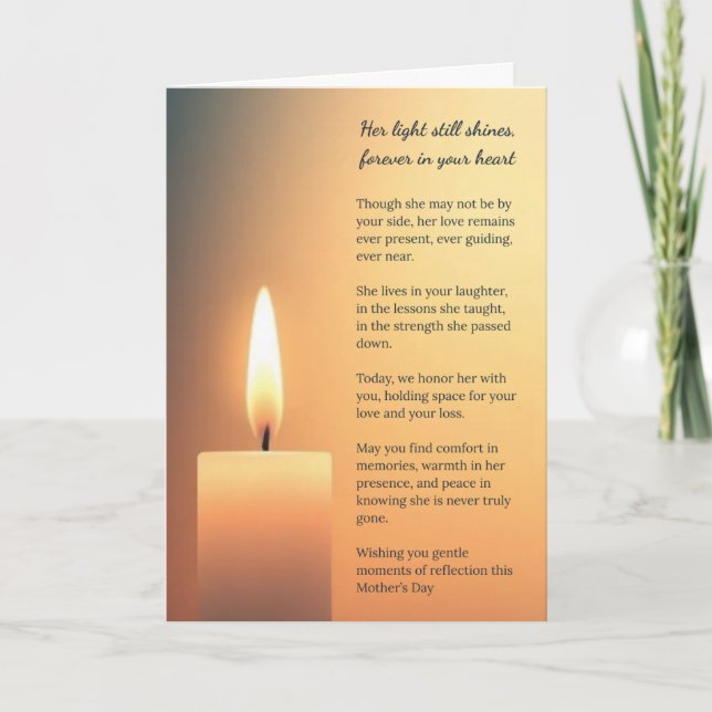 I minnet på Mors dag-kortet Helgkort (Framsida)