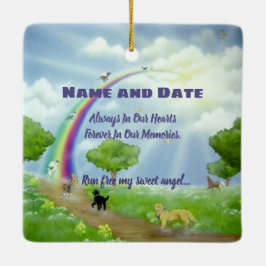 I minnet på Pet Memorial Rainbow Bridge Ornament