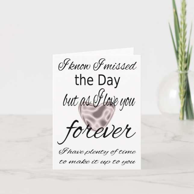 I missed The Day Card Kort (Framsida)