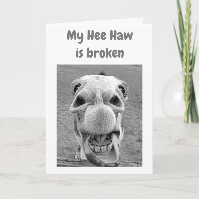 ****I MISSLYCKAS DU***=BROKEN HAW FÖR DENNA DONKEY KORT (Framsida)