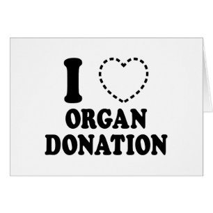 I {MISSSAR HEART} ORGAN DONATION-KORT HÄLSNINGSKORT