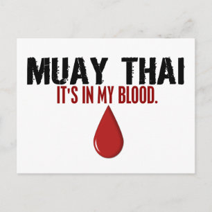 I mitt blod MUAY THAI Vykort