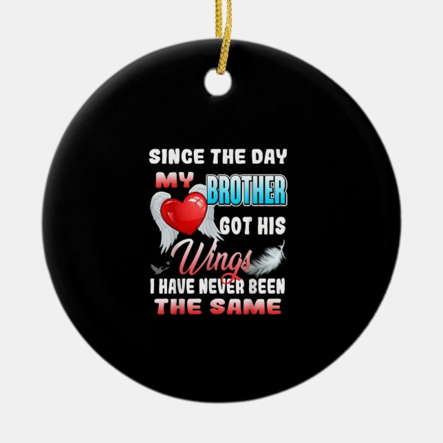 I mitt brödraminne - för brödraliv julgransprydnad keramik (Framsidan)