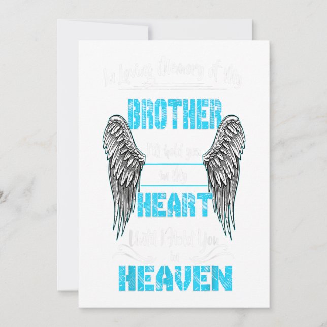 I mitt brödraminne håller jag dig borta meddelande (Framsida)