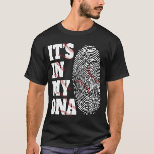 I mitt DNA Baseball Älskare baseball Fingerprint T Shirt