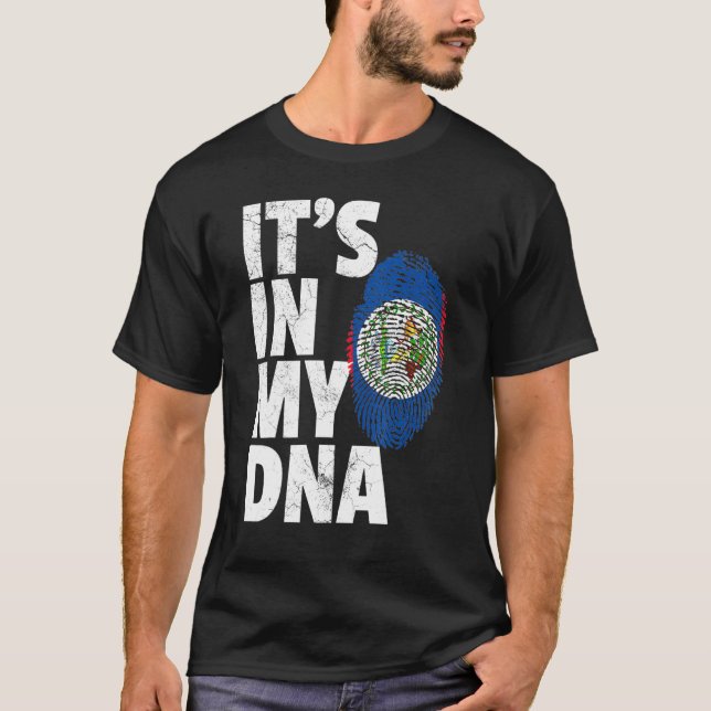 I mitt Dna Belize Flagga Manar Women Pride Roots F T Shirt (Framsida)