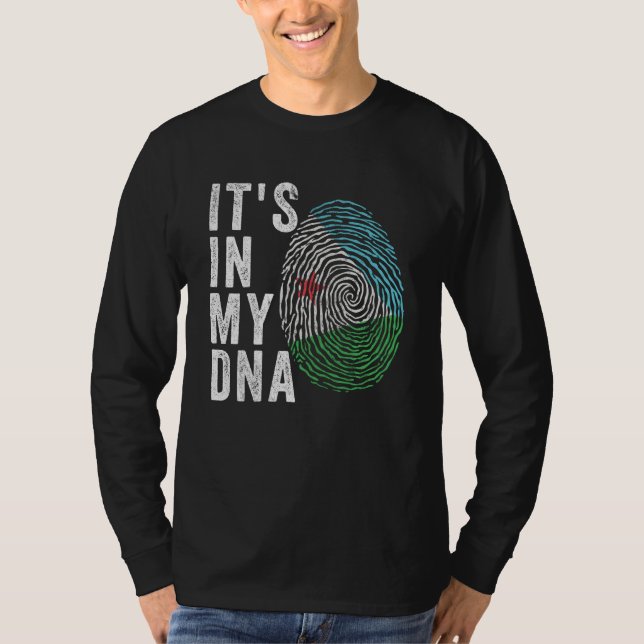 I mitt DNA - Djibouti Flagga T Shirt (Framsida)