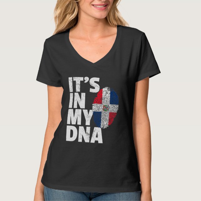 I mitt Dna Dominikanska republikens Pride Nation T Shirt (Framsida)
