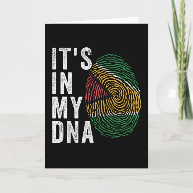 I mitt DNA - Guyana Flagga Kort (Framsida)