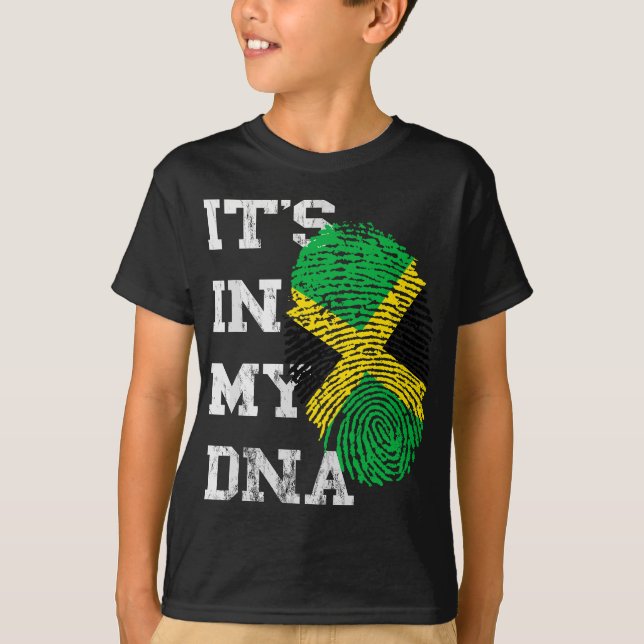 I mitt DNA Jamaica Genetic Jamaican Roots Jama T Shirt (Framsida)