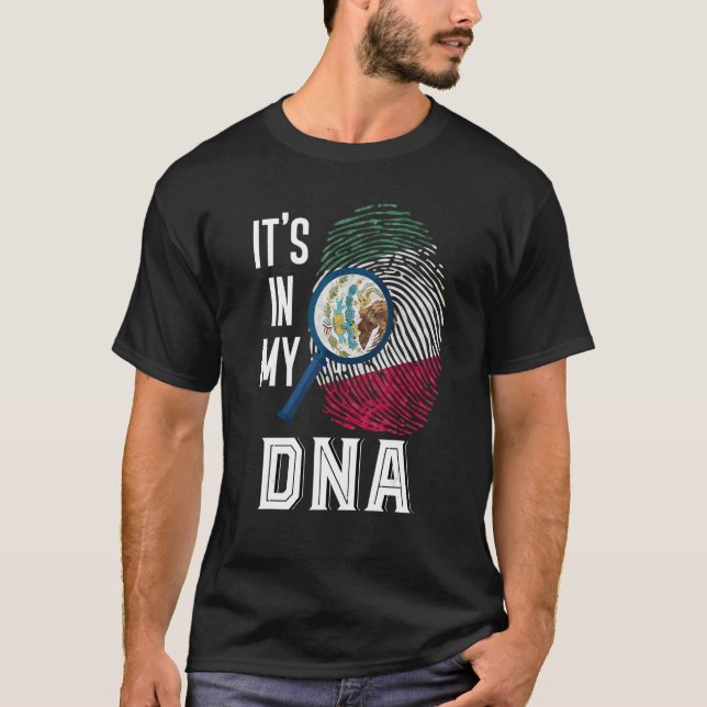 I mitt Dna-mexikanska Pride Hispanic Culture Mexik T Shirt (Framsida)