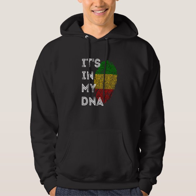 I mitt Dna Rasta Reggae Roots Jamaican Pride R Hoodie (Framsida)
