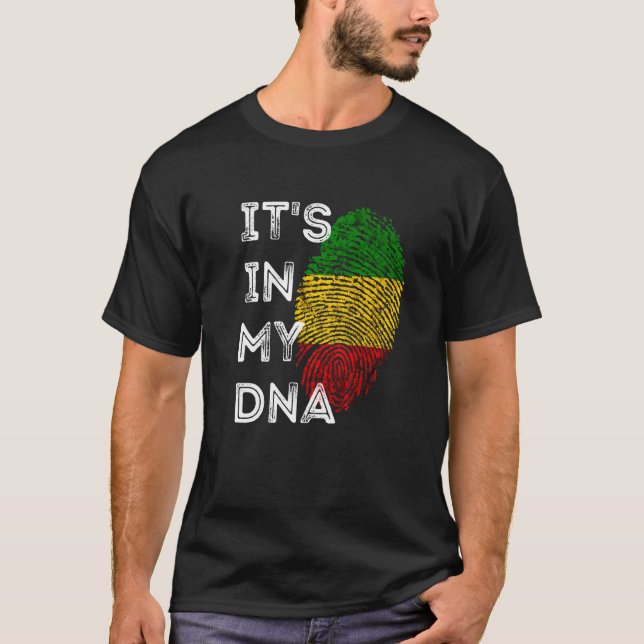 I mitt Dna Rasta Reggae Roots Jamaican Pride R T Shirt (Framsida)
