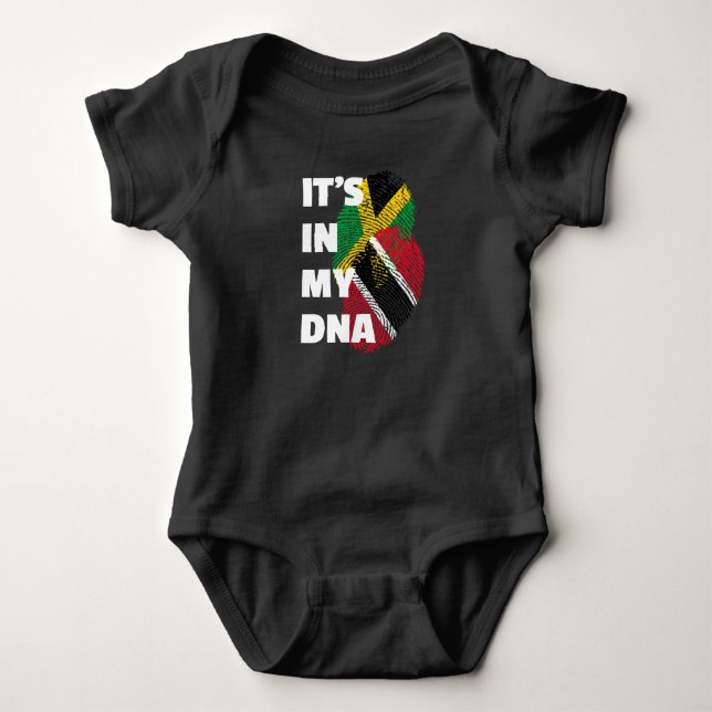 I mitt DNA - Trinidad och Jamaica Fingerprint T Shirt (Framsida)