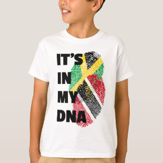 I mitt DNA - Trinidad och Jamaica Fingerprint T Shirt