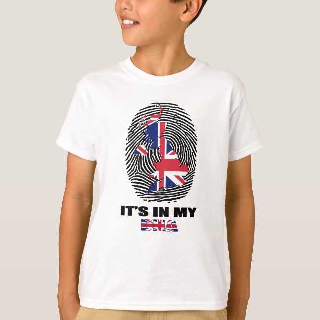 I mitt DNA UK Patriotic United Kingdom British T Shirt (Framsida)