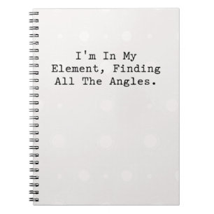 I mitt element Hitta alla vinklar Math Whiz-design Anteckningsbok