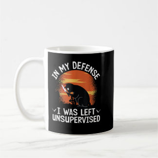 I mitt försvar Lämnades jag oövervakad Cat Hallowe Kaffemugg