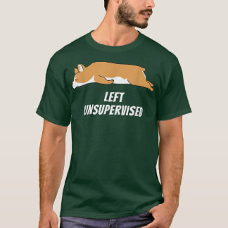 I mitt försvar Lämnades jag oövervakad Corgi Lazy T Shirt