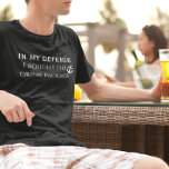 I mitt försvar, rattande Paket Cruise Resa T Shirt<br><div class="desc">Den här designen skapades genom digital grafik. Du kan ändra stil på den här skjortan genom att välja Mer > under alternativet stil. Det kan vara personlig i området att tillhandahålla eller anpassa genom att klicka för att anpassa ytterligare alternativ och ändra namn, initialer eller ord. Du kan också ändra...</div>