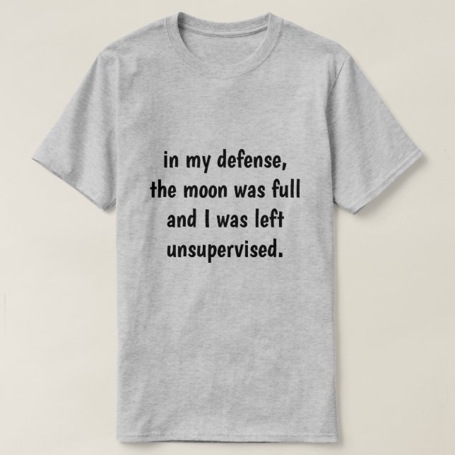 i mitt försvar, t shirt (Design framsida)