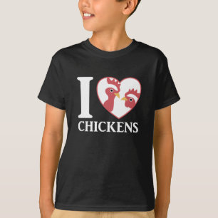 I mitt hjärta, Kärlek, kycklingar och Tupp T Shirt