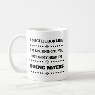I mitt huvud gör jag matematik kaffemugg